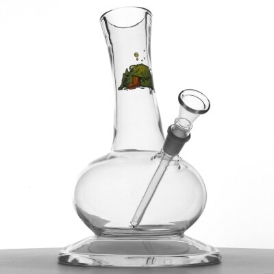 Bullfrog 14,5mm Bong Glas gerade Kräuter Genuss