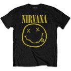 Nirvana Shirt  Smiley Front Print Only schwarz