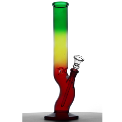Black Leaf Rasta Bong 14,5mm gebogen, Eisfach &...