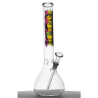 Rasta Smile Beaker Bong 14,5mm New Ways Glasbong Rasta-Design