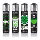 Clipper Feuerzeuge Green Leaves einzeln div Motive