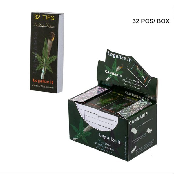 Cannabis Legalize it-FilterTips-breit-24x58mm 32 Pc/Booklet unperforiert