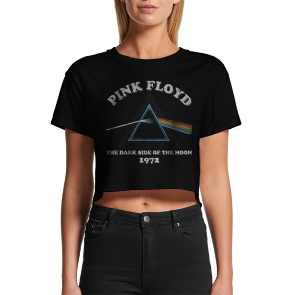 Pink Floyd Crop Top  DSOTM retro schwarz