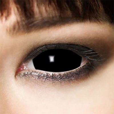 Kontaktlinse mit Sehst&auml;rke Sclera Black 6 Monate
