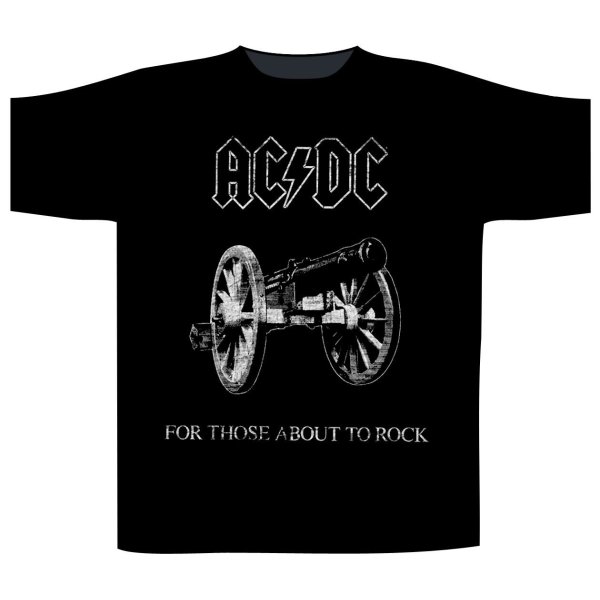 AC/DC Shirt for those about to rock schwarz wei&szlig;