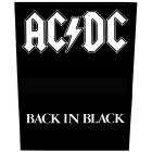 AC/DC Backpatch "Back in Black" schwarz weiß