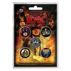 AC/DC Button-Set &quot;Highway to Hell&quot; 5Stk.