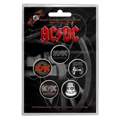 AC/DC Button-Set "for those about to rock" 5Stk.
