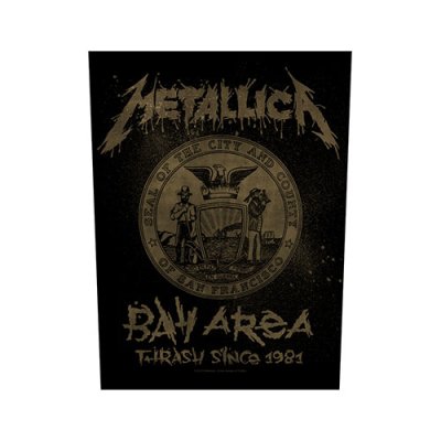 Metallica Backpatch &quot;bay area thrash&quot; schwarz gold
