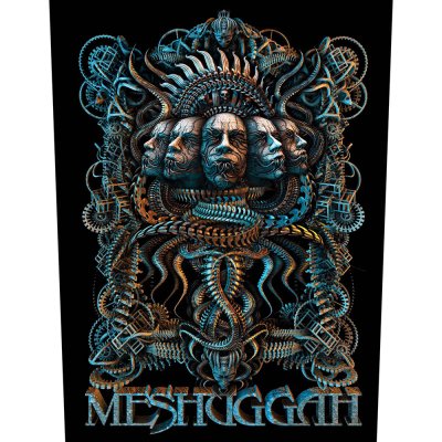 Meshuggah Backpatch "5 Faces" schwarz blau