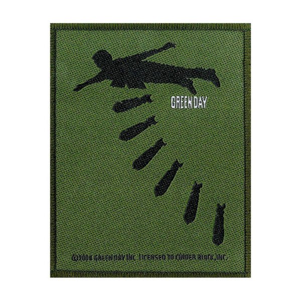 Green Day Bombs Standard Patch offiziell lizensierte Ware