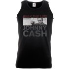 Johnny Cash Tank Top Studio Shot Schwarz