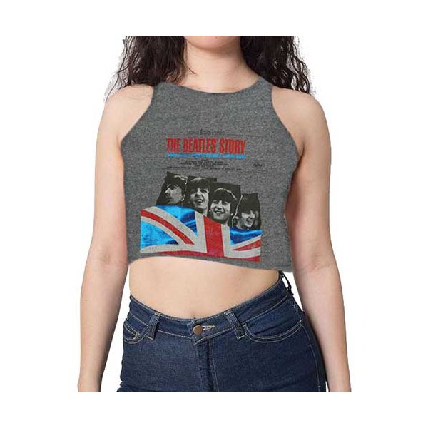 The Beatles Crop Top Story with Cropped Grau