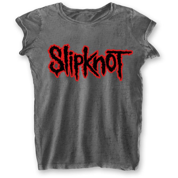 Slipknot Top Logo Burn Out S Grau