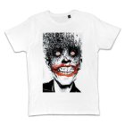 Joker Horror Bat Face T-Shirt Weiss