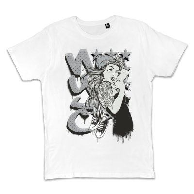 Metal Tatto NYC Pin Up T-Shirt Weiss