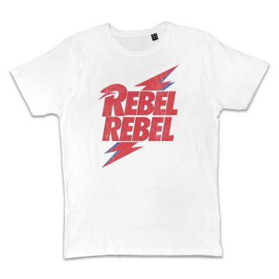 David Bowie Rebel Rebel T-Shirt M Weiß