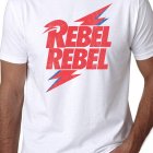 David Bowie Rebel Rebel T-Shirt M Weiß
