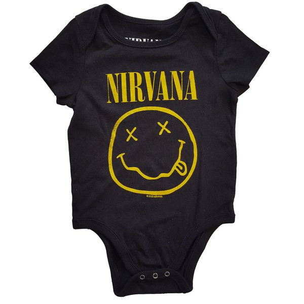 Nirvana Baby Strampler Yellow Smiley
