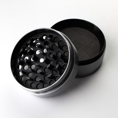 Grinder Antic Black 4tlg 60mm Sieb & Schaber Metall