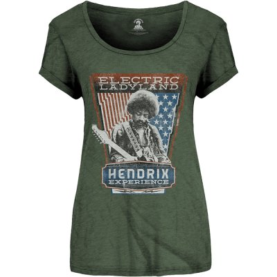 Jimi Hendrix Top Electric Ladyland Gr&uuml;n
