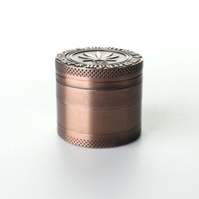Grinder Cooper 40mm 4-teilig mit Sieb & Schaber Metall-Kräutermühle