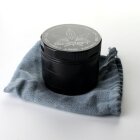 Keramik Grinder Schwarz 63mm 4-teilig Sieb & Schaber Kräuter
