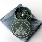 Keramik Grinder Grün 63mm 4-teilig Sieb & Schaber Kräuter