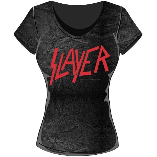 Slayer Top Classic Logo Schwarz Grau