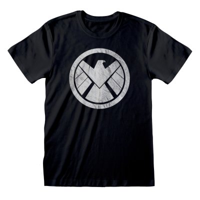 Avengers Shiled Logo Distressed T-Shirt