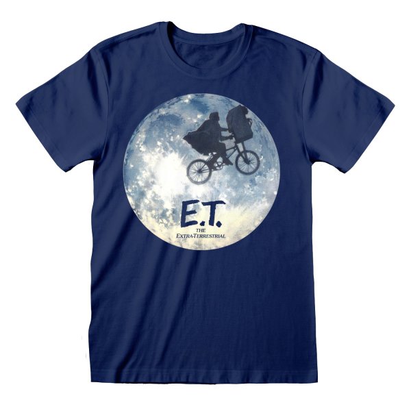 E.T. T-Shirt Moon Ride Silhouette Blau