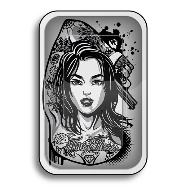 Clipper Rolling Tray Tattoo Girl Tablett 28x18,5cm