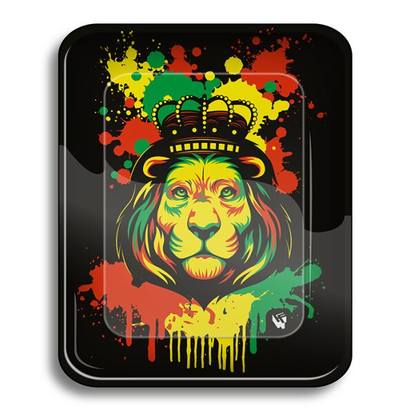 Rasta Stencil Rolling Tray 34x28cm für Kräuter