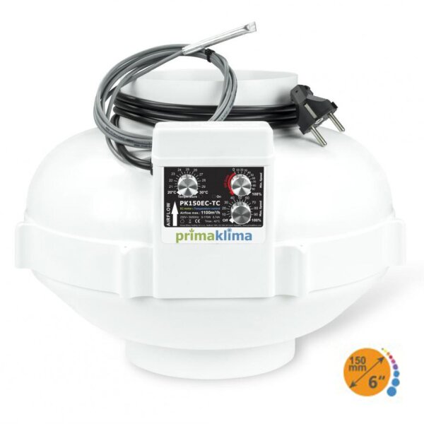 Ufo Lüfter 150 EC-TC, 150mm, Temp.Control, 1100m³/h, Grow Belüftung