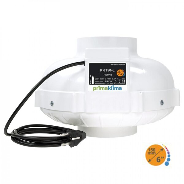 Ufo Lüfter 150 L, 760m³/h, 150mm, kräftiger Ventilator Indoor-Grow