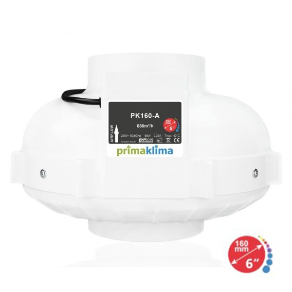 Prima Klima Ufo Lüfter 160mm, 680m³/h für Grow & Indoor Belüftung
