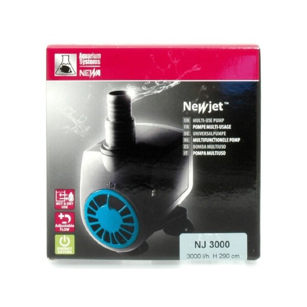 New-Jet 3000 Wasserpumpe Hydroponik & Grow 3000l/h, Aquarium Systems