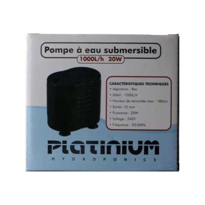 Platinium 1000 L/h Wasserpumpe – Leistungsplus für Grow & Hydroponik