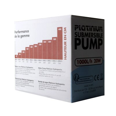 Platinium 1000 L/h Wasserpumpe – Leistungsplus für Grow & Hydroponik