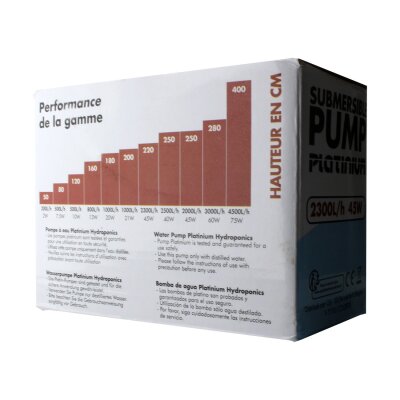 Platinium 2300 L/h Wasserpumpe – Vielseitig für große Growboxen & Hydro