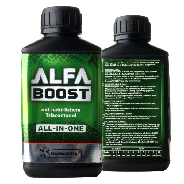 Alfa Boost 250 ml ALL-IN-ONE Pflanzen Booster mit natürlichem Triacontanol