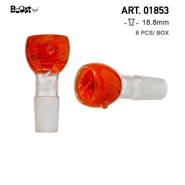 Fumed Boost Köpfchen Orange 18,8mm – Glas für Kräutermischungen