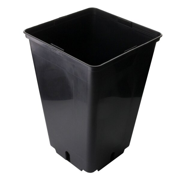 Topf 3L viereckig schwarz Indoor Growing Pflanzgefäß 14,5x14,5x22 cm