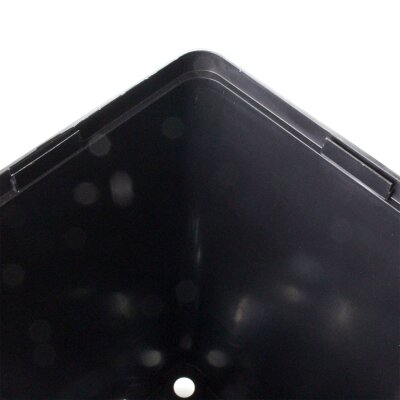 Topf 3L viereckig schwarz Indoor Growing Pflanzgefäß 14,5x14,5x22 cm