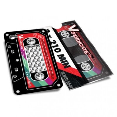 Grinder Card Kassette 8,5x5 cm Edelstahl Kassettenmotiv