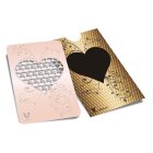 Grinder Card Gold Heart 8,5x5 cm Edelstahl Herzform