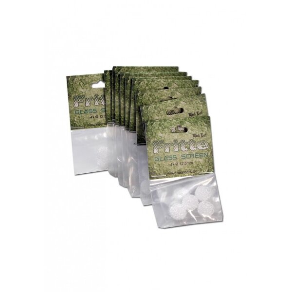 Black Leaf Glas-Sieb 4 Stk 12,5mm – Sauberer Kräuter-Genuss