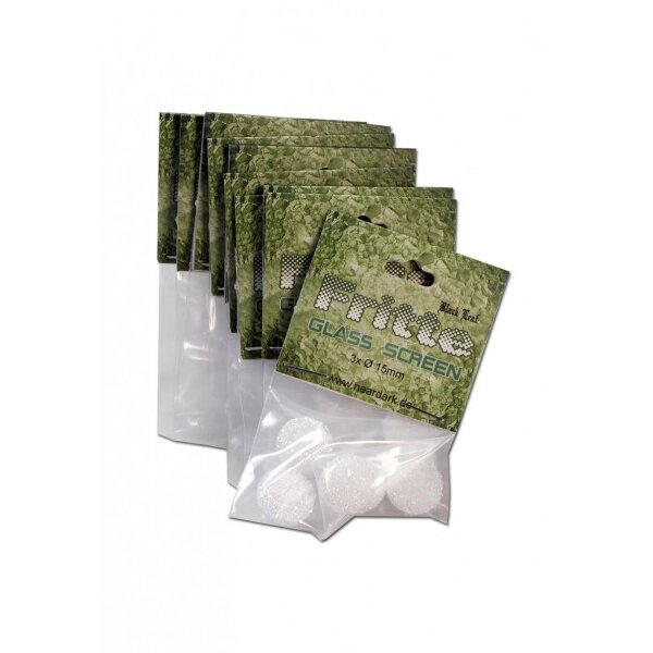 Black Leaf Fritte Siebe Glas 3Stk 15mm Filtersieb für Bong & Pfeife