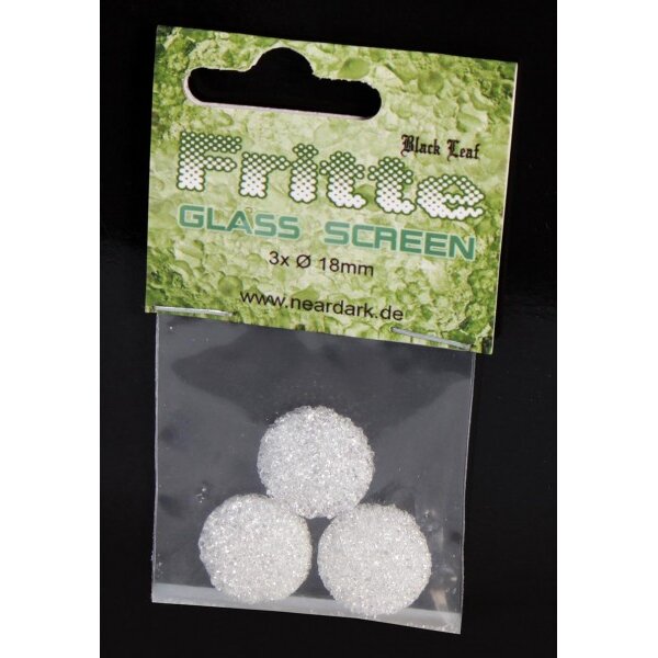 Black Leaf Fritte Siebe Glas 3Stk 18mm für Bong & Kopf