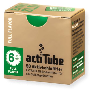 actiTube 6 mm 50 St Extra Slime Filter Aktivkohlefilter